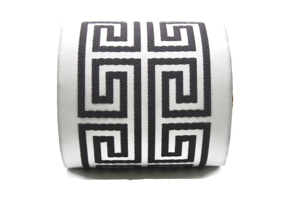 100 mm Elegant Greek Key Border, Curtain trims, Sewing Trim, drapery trim, Athena Chinoiserie ribbon Gimp Drapery, Home Decor 176 V8