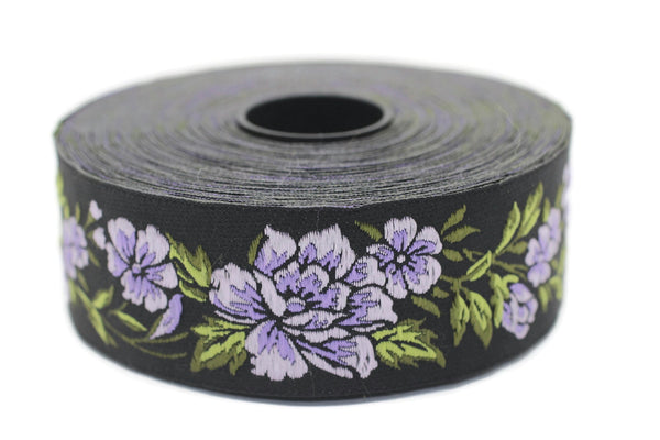 35 mm Floral Jacquard trim (1.37 inches, vintage Ribbon, Decorative Craft Ribbon, Floral Jacquard Ribbon, towel trim, 35096