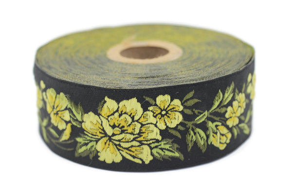 35 mm Floral Jacquard trim (1.37 inches, vintage Ribbon, Decorative Craft Ribbon, Floral Jacquard Ribbon, towel trim, 35096