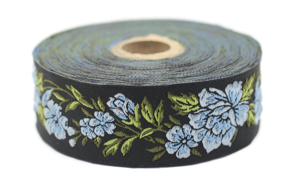 35 mm Floral Jacquard trim (1.37 inches, vintage Ribbon, Decorative Craft Ribbon, Floral Jacquard Ribbon, towel trim, 35096