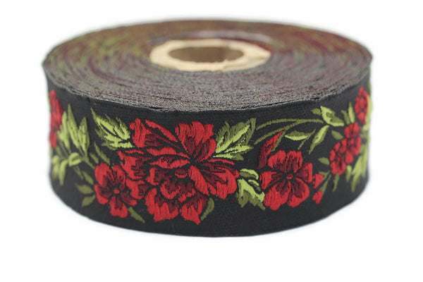35 mm Floral Jacquard trim (1.37 inches, vintage Ribbon, Decorative Craft Ribbon, Floral Jacquard Ribbon, towel trim, 35096