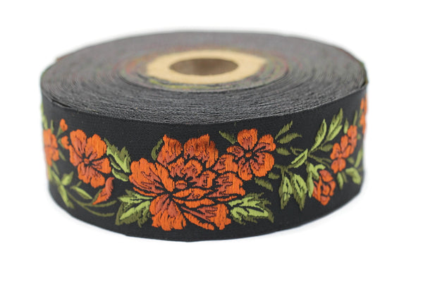 35 mm Floral Jacquard trim (1.37 inches, vintage Ribbon, Decorative Craft Ribbon, Floral Jacquard Ribbon, towel trim, 35096