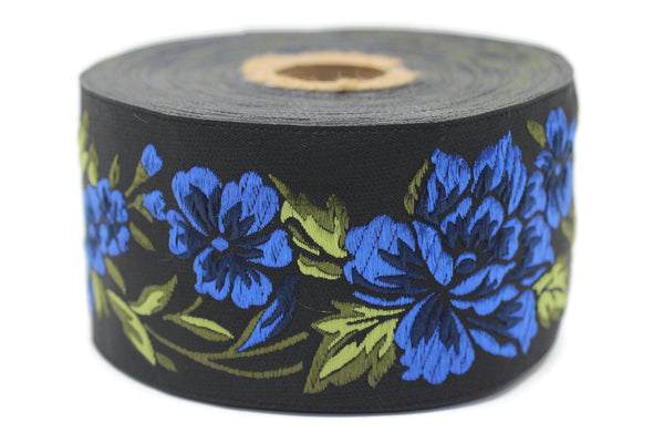 50 mm Floral Jacquard trim (1.96 inches), vintage Ribbon, Decorative Craft Ribbon, Floral Jacquard Ribbon, Trim, 50096