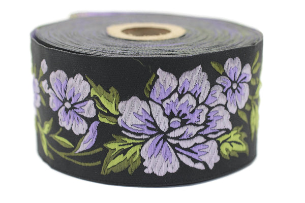 50 mm Floral Jacquard trim (1.96 inches), vintage Ribbon, Decorative Craft Ribbon, Floral Jacquard Ribbon, Trim, 50096