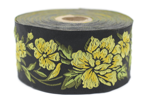 50 mm Floral Jacquard trim (1.96 inches), vintage Ribbon, Decorative Craft Ribbon, Floral Jacquard Ribbon, Trim, 50096
