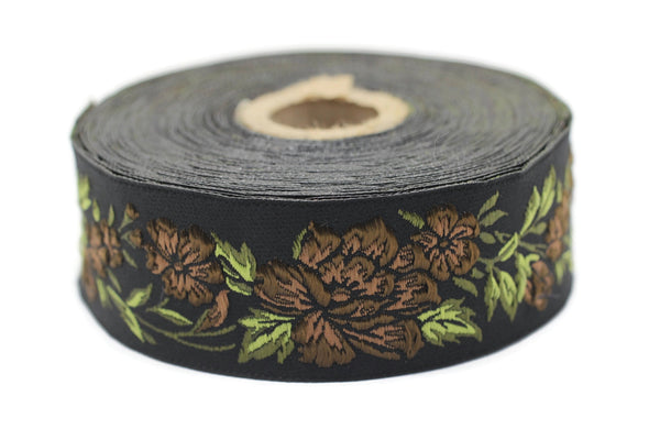 35 mm Floral Jacquard trim (1.37 inches, vintage Ribbon, Decorative Craft Ribbon, Floral Jacquard Ribbon, towel trim, 35096