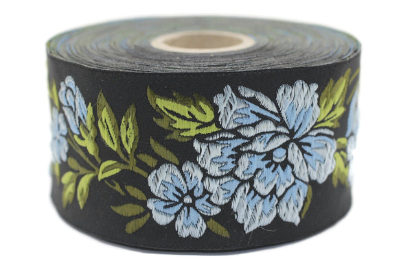50 mm Floral Jacquard trim (1.96 inches), vintage Ribbon, Decorative Craft Ribbon, Floral Jacquard Ribbon, Trim, 50096