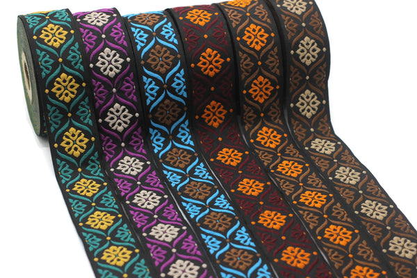 35 mm Mediterranean Ribbon (1.37 inches), Jacquard ribbon, jacquard trim, fabric wide trims, craft supplies, trim, 35973