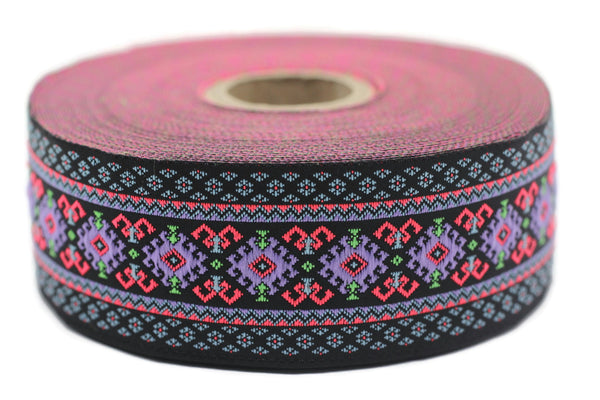 35 mm Snowy Motif Ribbon (1.37 inches), Vintage Jacquard, Sewing Trim, Huge Trim, Large ribbon, making curtain, 35997
