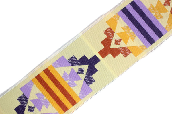 Choose your Aztec Woven Trim in 0.98", 1.37" & 1.96" Widths, Native American Jacquard Ribbon, Indian Navajo Clothing Accessories 126