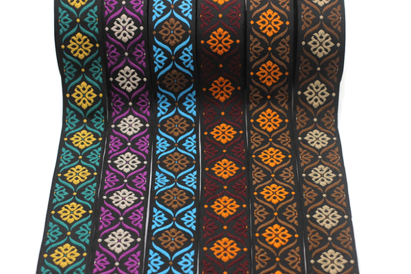 35 mm Mediterranean Ribbon (1.37 inches), Jacquard ribbon, jacquard trim, fabric wide trims, craft supplies, trim, 35973