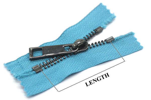 Metal Zippers Metallic Black Brass Teeth, Tip 5, 18-100cm 7-40inc, Bag Zippers, Dress Zipper, Zip, Lightweight Zipper, Purse Zippers MTZF