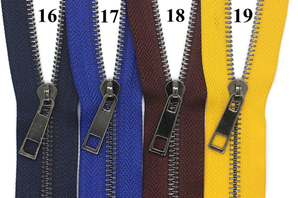 Metal Zippers Metallic Black Brass Teeth, Tip 5, 18-100cm 7-40inc, Bag Zippers, Dress Zipper, Zip, Lightweight Zipper, Purse Zippers MTZF