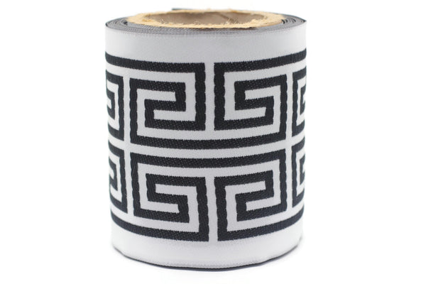 100 mm Elegant Greek Key Border, Curtain trims, Sewing Trim, drapery trim, Athena Chinoiserie ribbon Gimp Drapery, Home Decor 176 V15