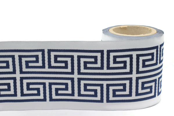 100 mm Elegant Greek Key Border, Curtain trims, Sewing Trim, drapery trim, Athena Chinoiserie ribbon Gimp Drapery, Home Decor 176 V16