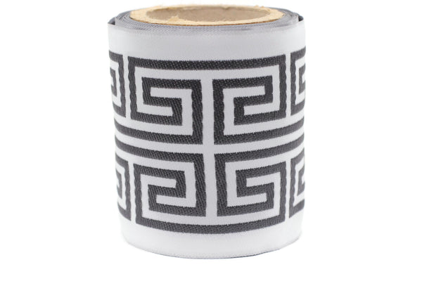 100 mm Elegant Greek Key Border, Curtain trims, Sewing Trim, drapery trim, Athena Chinoiserie ribbon Gimp Drapery, Home Decor 176 V8