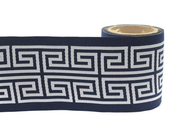 100 mm Elegant Greek Key Border, Curtain trims, Sewing Trim, drapery trim, Athena Chinoiserie ribbon Gimp Drapery, Home Decor 176 V10