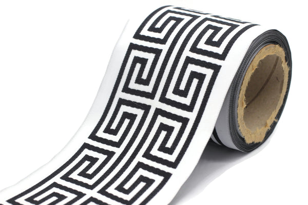100 mm Elegant Greek Key Border, Curtain trims, Sewing Trim, drapery trim, Athena Chinoiserie ribbon Gimp Drapery, Home Decor 176 V15