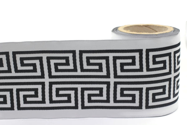 100 mm Elegant Greek Key Border, Curtain trims, Sewing Trim, drapery trim, Athena Chinoiserie ribbon Gimp Drapery, Home Decor 176 V15