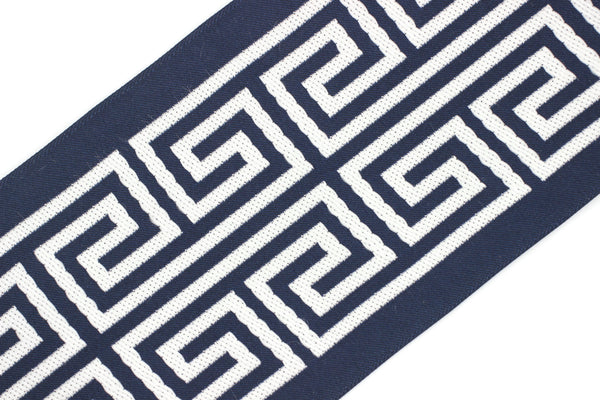 100 mm Elegant Greek Key Border, Curtain trims, Sewing Trim, drapery trim, Athena Chinoiserie ribbon Gimp Drapery, Home Decor 176 V10