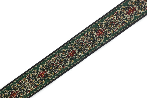 25 mm Red&Green Jacquard ribbon (0.98 inches, Decorative Craft Ribbon, Sewing, Jacquard ribbons, Trim, woven ribbons, collar supply, 25939