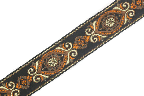 35 mm Brown&Black Jacquard trims (1.37 inches), Jacquard Ribbons, Decorative Craft Ribbon, Sewing trim, woven trim, Jacquard ribbon, 35950