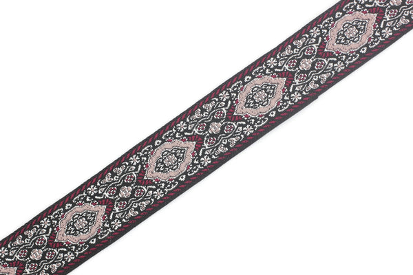 25 mm colorful Medieval Motive Woven Border (0.98 inches), jacquard ribbon, Embroidered ribbon, Sewing trim, Scroll Jacquard trim, 25589