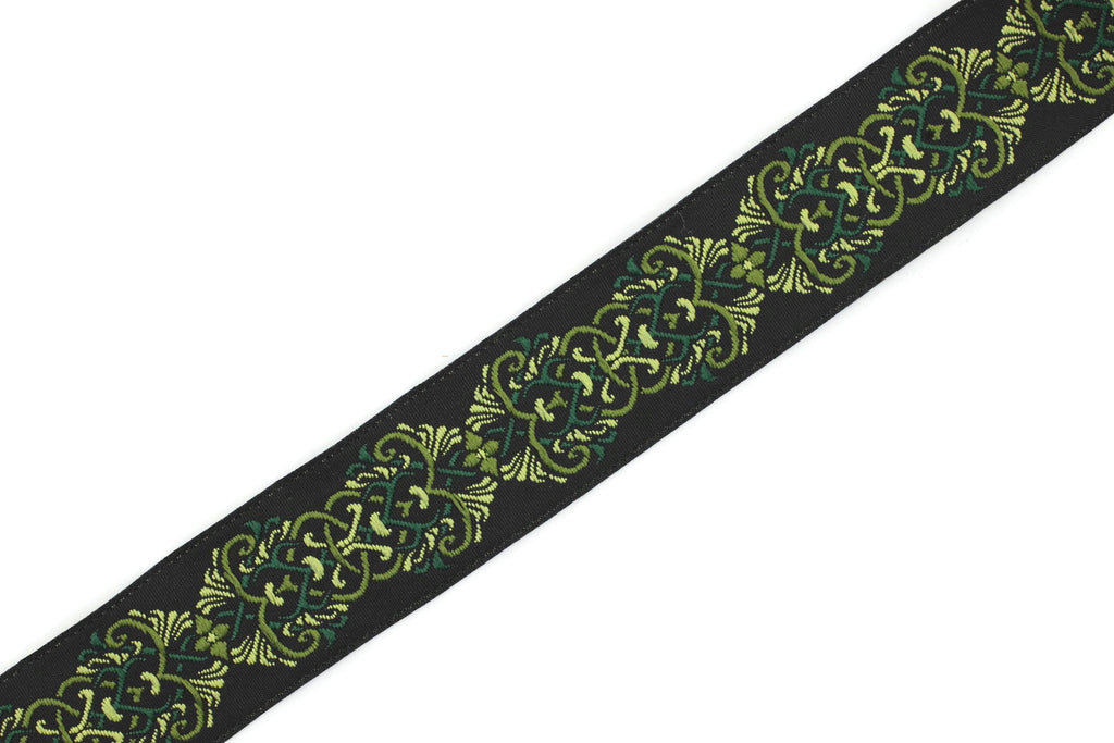 Nastro Jacquard Verde Con Nodo Celtico 3,5 Cm, 9,9 Mt, Ricamato, Per Cucito E Fai Da Te, Tenda, Abbigliamento, Decorazioni Medievali