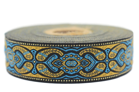 25 mm Mystic Light Orange jacquard Ribbons (0.98 inch) Sewing Crafts, ribbon trim, jacquard trim, craft supplies, collar supply, trim 25808