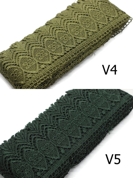 100mm 8 Meters Bridal Guipure Lace Trim | 3.93 Inches Wide Lace Trim | Geometric Bridal Lace | French Guipure | Guipure Lace Fabric TRM100