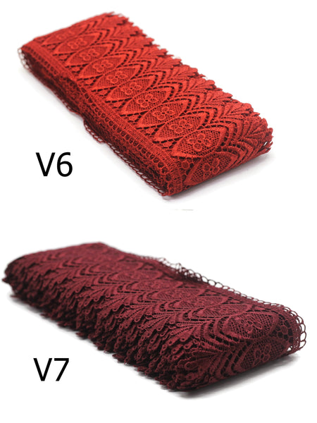 100mm 8 Meters Bridal Guipure Lace Trim | 3.93 Inches Wide Lace Trim | Geometric Bridal Lace | French Guipure | Guipure Lace Fabric TRM100