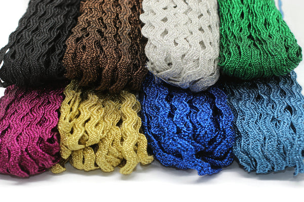 5 mm Zig Zag Soutache Cord, Metallic Braid Cord, Twisted Cord, Soutache Trim, Jewelry Cords, Soutache Jewelry, Soutache Supplies