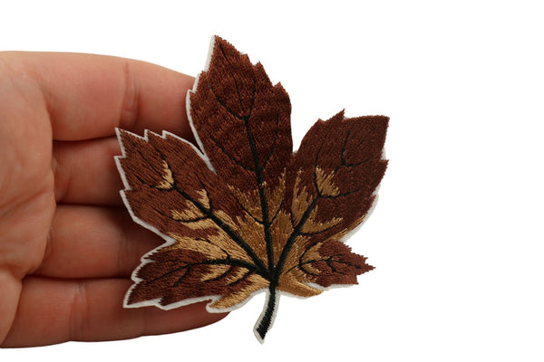 90 Pcs Maple Leaf Patch 3.1 Inc Iron On Patch Embroidery, Sycamore leaf Patch, High Quality Sew On Badge for Denim, Sew On Patch, Applique