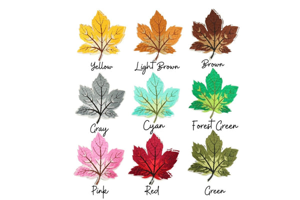 10 Pcs Maple Leaf Patch, Light Brown 3.1 Inch Iron On Patch Embroidery, Sycamore leaf Patch, Sew On Patch, Embroidered Patch, Applique