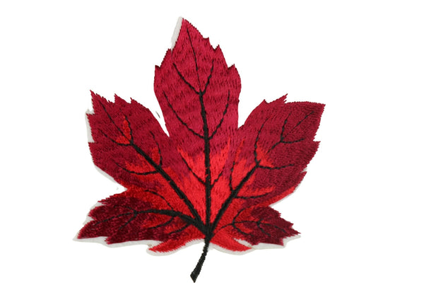10 Pcs Maple Leaf Patch, Red 3.1 Inch Iron On Patch Embroidery, Sycamore leaf Patch, Sew On Patch, Embroidered Patch, Applique