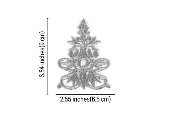 Silver Celtic Patch 3.54x2.55 Inches Iron On Patch Embroidery, Celtic Custom Patch, High Quality Sew On Badge for Denim, Sew On Patch