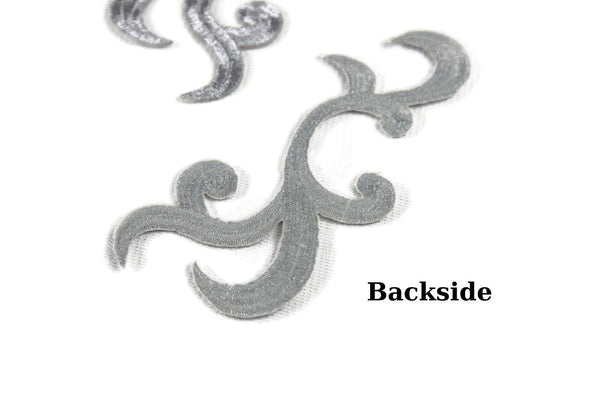 Silver Celtic Patch 1.7x4.13 Inches Iron On Patch Embroidery, Celtic Custom Patch, High Quality Sew On Badge for Denim, Sew On Patch