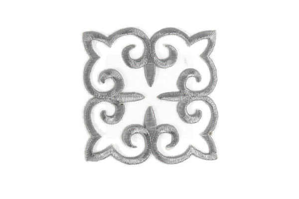Silver Celtic Patch 3.54x3.54 Inches Iron On Patch Embroidery, Celtic Custom Patch, High Quality Sew On Badge for Denim, Sew On Patch