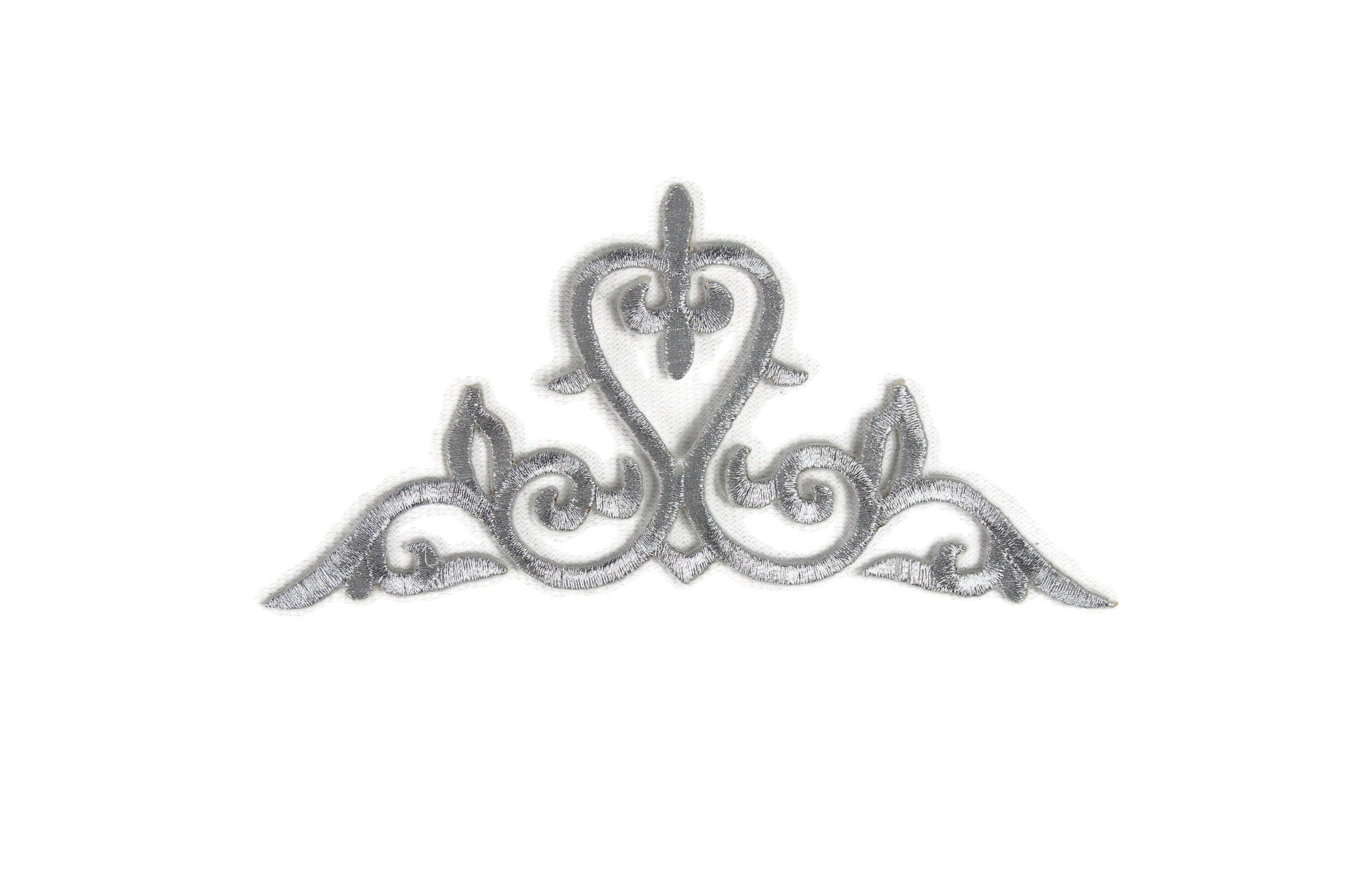 Silver Celtic Patch 2.9x5.7 Inches Iron On Patch Embroidery, Celtic Custom Patch, High Quality Sew On Badge for Denim, Sew On Patch