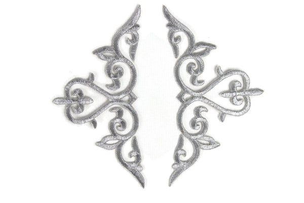 Silver Celtic Patch 2.9x5.7 Inches Iron On Patch Embroidery, Celtic Custom Patch, High Quality Sew On Badge for Denim, Sew On Patch