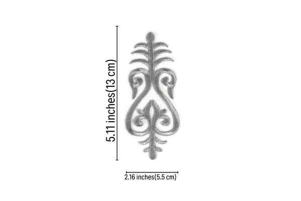 Silver Celtic Patch 5.11x2.16 Inches Iron On Patch Embroidery, Celtic Custom Patch, High Quality Sew On Badge for Denim, Sew On Patch
