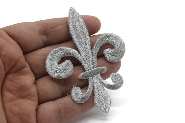 Silver Patch 2.5x3.34 Inches Iron On Patch Embroidery, Celtic Custom Patch, High Quality Sew On Badge for Denim, Sew On Patch