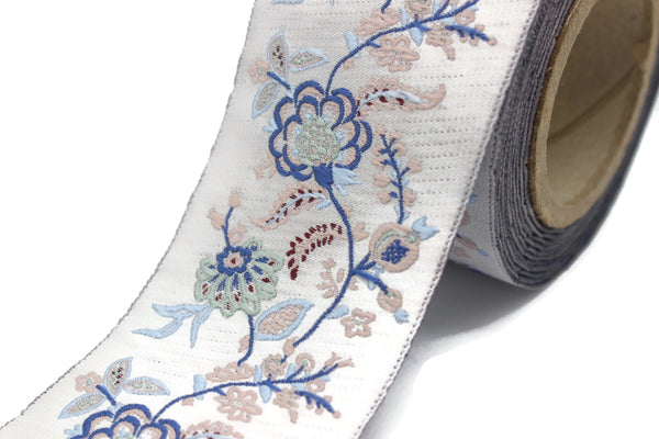 68 mm Embroidered Ribbons (2.76 inch), Jacquard Trims, Sewing Trim, drapery trim, Curtain trims, Jacquard Ribbons, trim for drapery, 218 V1