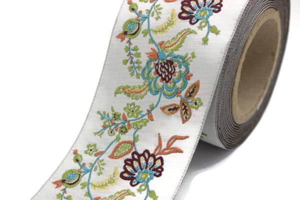 68 mm Embroidered Ribbons (2.76 inch), Jacquard Trims, Sewing Trim, drapery trim, Curtain trims, Jacquard Ribbons, trim for drapery, 218 V2