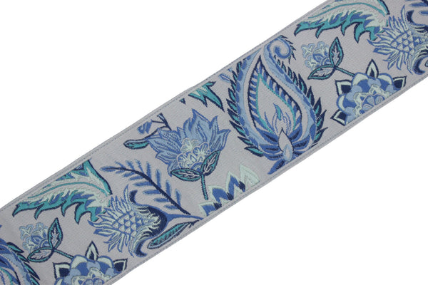 68 mm Embroidered Ribbons (2.76 inch), Jacquard Trims, Sewing Trim, drapery trim, Curtain trims, Jacquard Ribbons, trim for drapery, 216 V2