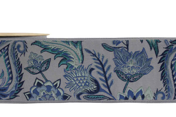 68 mm Embroidered Ribbons (2.76 inch), Jacquard Trims, Sewing Trim, drapery trim, Curtain trims, Jacquard Ribbons, trim for drapery, 216 V2