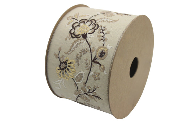 68 mm Embroidered Ribbons (2.76 inch), Jacquard Trims, Sewing Trim, drapery trim, Curtain trims, Jacquard Ribbons, trim for drapery, 218 V4