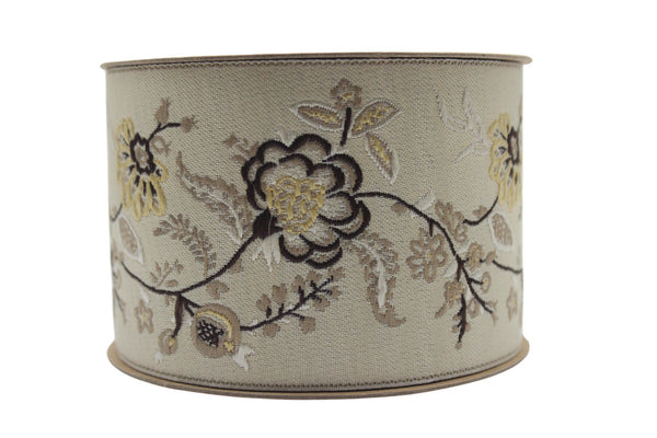 68 mm Embroidered Ribbons (2.76 inch), Jacquard Trims, Sewing Trim, drapery trim, Curtain trims, Jacquard Ribbons, trim for drapery, 218 V4