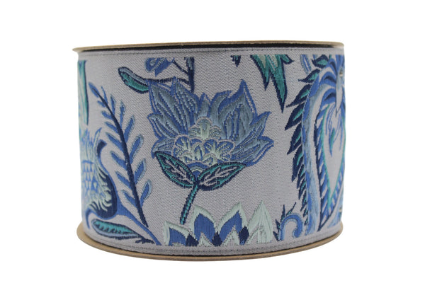 68 mm Embroidered Ribbons (2.76 inch), Jacquard Trims, Sewing Trim, drapery trim, Curtain trims, Jacquard Ribbons, trim for drapery, 216 V2