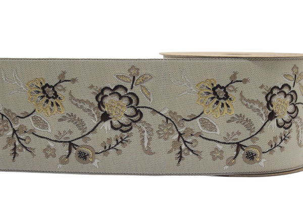 68 mm Embroidered Ribbons (2.76 inch), Jacquard Trims, Sewing Trim, drapery trim, Curtain trims, Jacquard Ribbons, trim for drapery, 218 V4